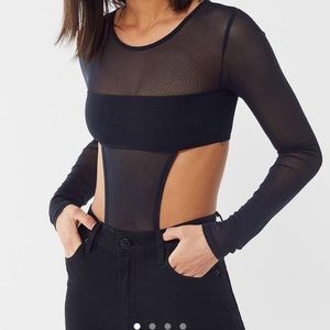 urban outfitters out from under scandalous mesh long sleeve bodysuit
